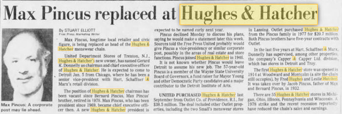 Hughes & Hatcher - CHANGE IN MANAGEMENT DEC 1980
